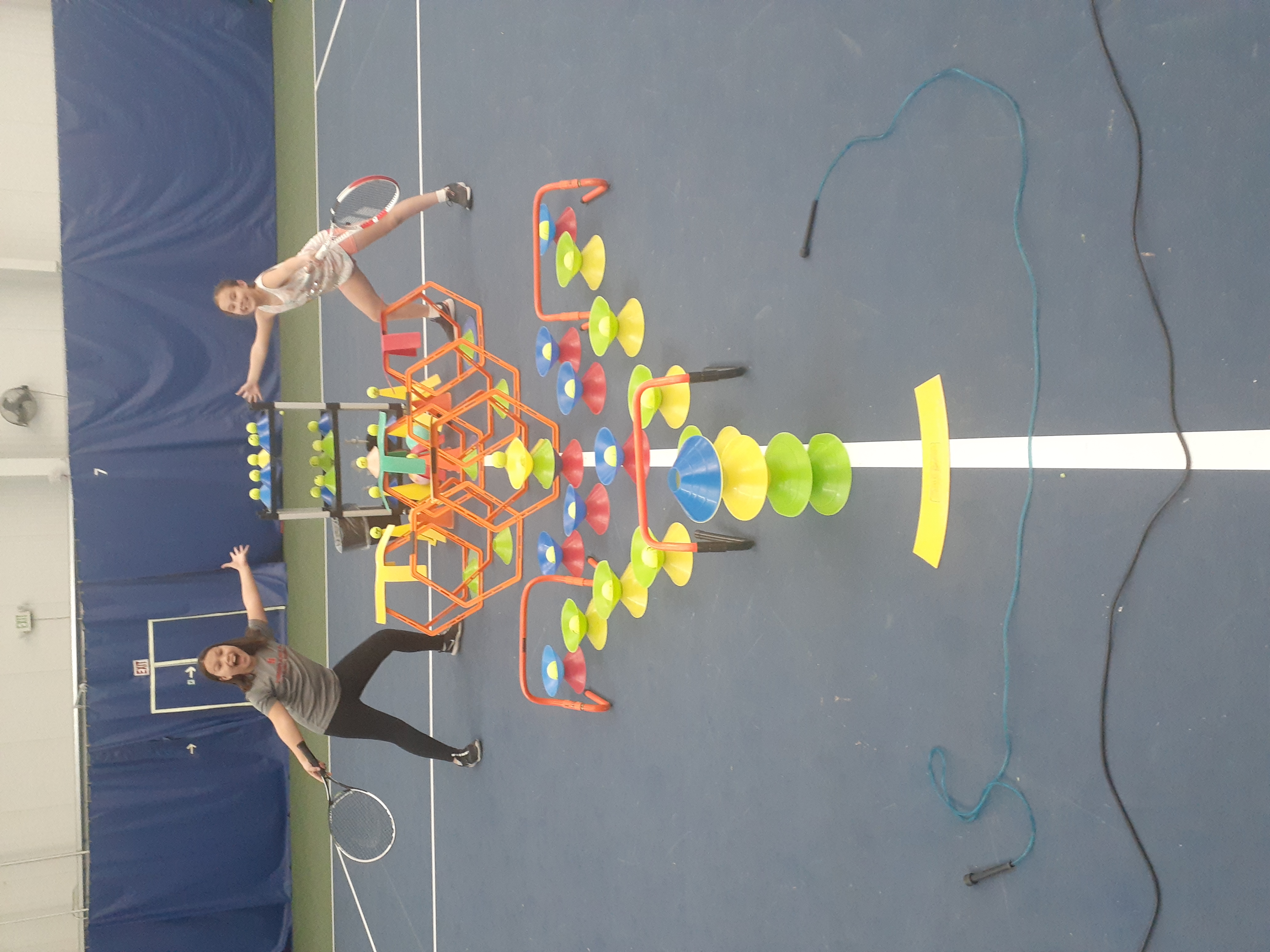 Tennis player in action